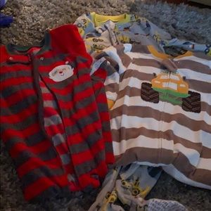 Boys fleece footy pajamas